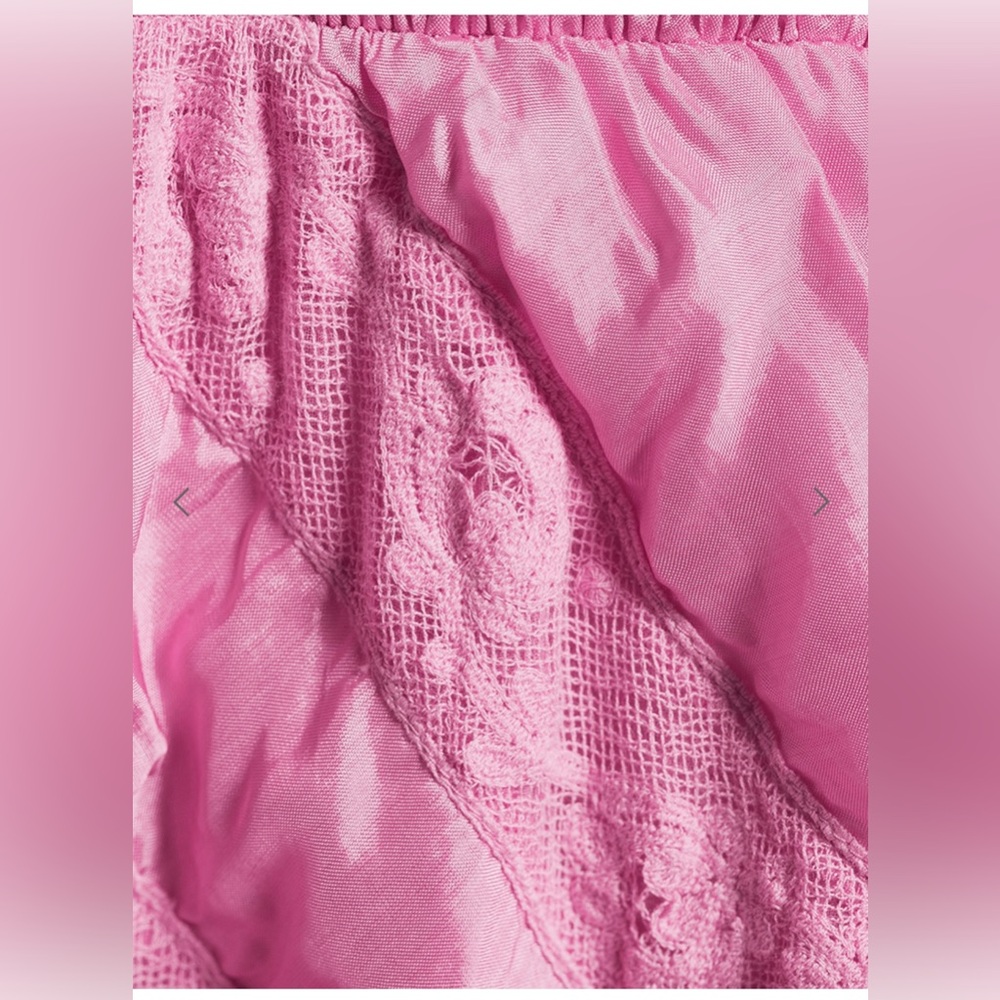 Love Shack Fancy- Quintelle Ruffle Halter Mini Dress- Tulip Pink - Picture 13 of 13